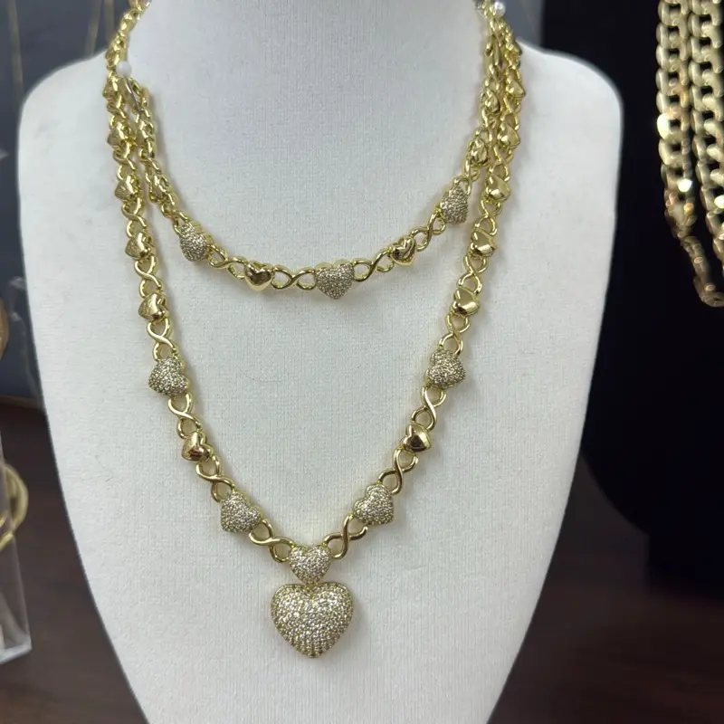 Set de Corazon Cadena y pulsera Xuping