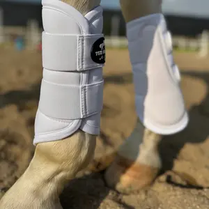 Horse Tendon Boots Softshell, Novative, Resistant Softshell Surface, Mesh Inside, Optimal Pressure Distribution and Damping with Maximal BRTY. Robust Inside Zone with PU Inlay Elastic Hook and Loop Fasteners for Optimal Adjustment, 1Pair, Protective Gear