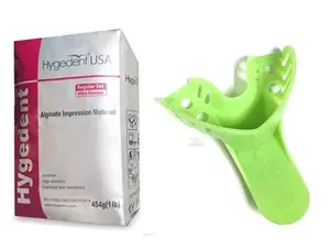 Hygedent USA Grills Dentures Mold Mouth Impression Kit - 1lb Alginate & 12 Anterior Lower Trays