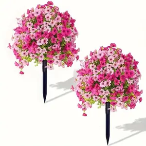 High-Quality Outdoor Artificial Trees with Ground Stakes, UV Resistant Plastic Material, Garden Decor, Patio, Spring Summer Festivals