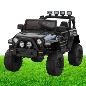 GARVEE 12V Battery-Powered Electric Ride-On Truck Car for Above 3yr Riders - Parent Remote Control, Parent Mode, PP Wheels, Spring Suspension, Soft Start, LED Lights, AUX Port, Bluetooth Audio, Rechargeable (Black Friday Gift)
