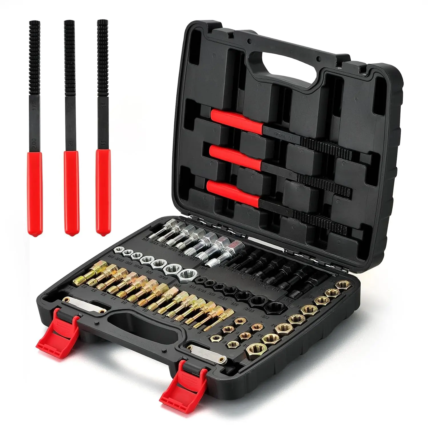 61 count Thread Chaser Set, Thread Restorer Kit & Rethread Repair Tool ...