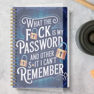 A5 Password Journal Book, Dual Coil Spiral Notebook, Account Password Management Diary, Thick Inner Pages, Website Email APP Account Organizer