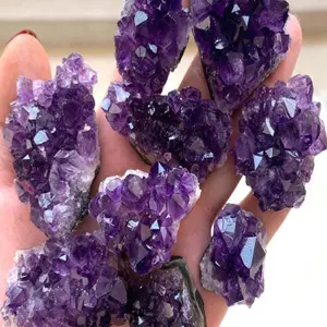 Natural Raw Rough Amethyst Quartz Purple Crystal Cluster