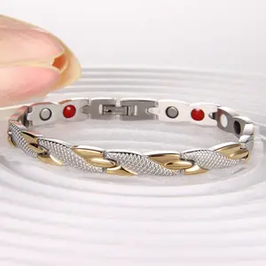 Women's Magnetic Bracelet Stainless Steel Magnetic Bracelets For Women Adjustable Bracelet Length With Sizing Tool For Wear Daily