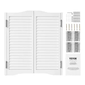 VEVOR Double Saloon Doors, 36Wx 36 H Arched Top Interior Swinging Cafe Doors, Premium Pine Wood, with Hinges Hardware Kit, Easy to Install, for Hallway Kitchen Bar Pub Entrance, WhiteVEVOR Super Brand Day