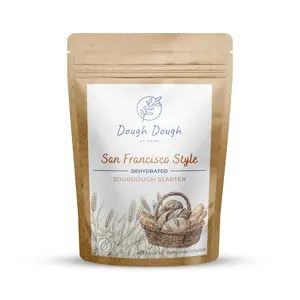 Dough Dough at home Sourdough starter San Francisco style, dehydrated starter (15.4 G) Homemade Artisan Bread | Heirloom, non-GMO | Live Culture Bread Mix