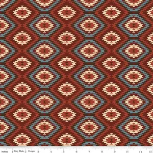 John Wayne American West Southwest Red Cotton Fabric