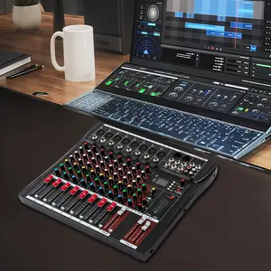 8 Channel Bluetooth Live Audio Mixer Studio Stereo for DJ, Recording & Stage Show Audiences
