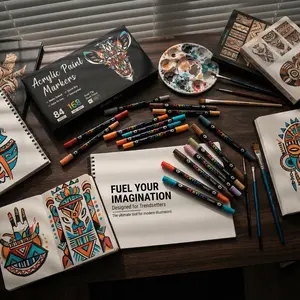 168colors-84 pcs/72colors-36 pcs/48colors-24 pcs/24colors-12 pcs acrylic markers, dual-tip dual-color paint pens, suitable for stone painting, wooden canvas, plastic, metal and stone, can be used DIY crafts acrylic dot painting,