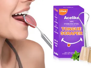 Medical grade material tongue coating bacterial cleaner（two pack），fresh breath, social weapon, fully open aura, confident mouth, suitable for daily washing and oral hygiene, essential for families tint