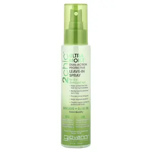 Giovanni 2chic®, Ultra Moist Dual-Action Protective Leave-In Spray, For Dry, Damaged Hair, Avocado + Olive Oil, 4 fl oz (118 ml)