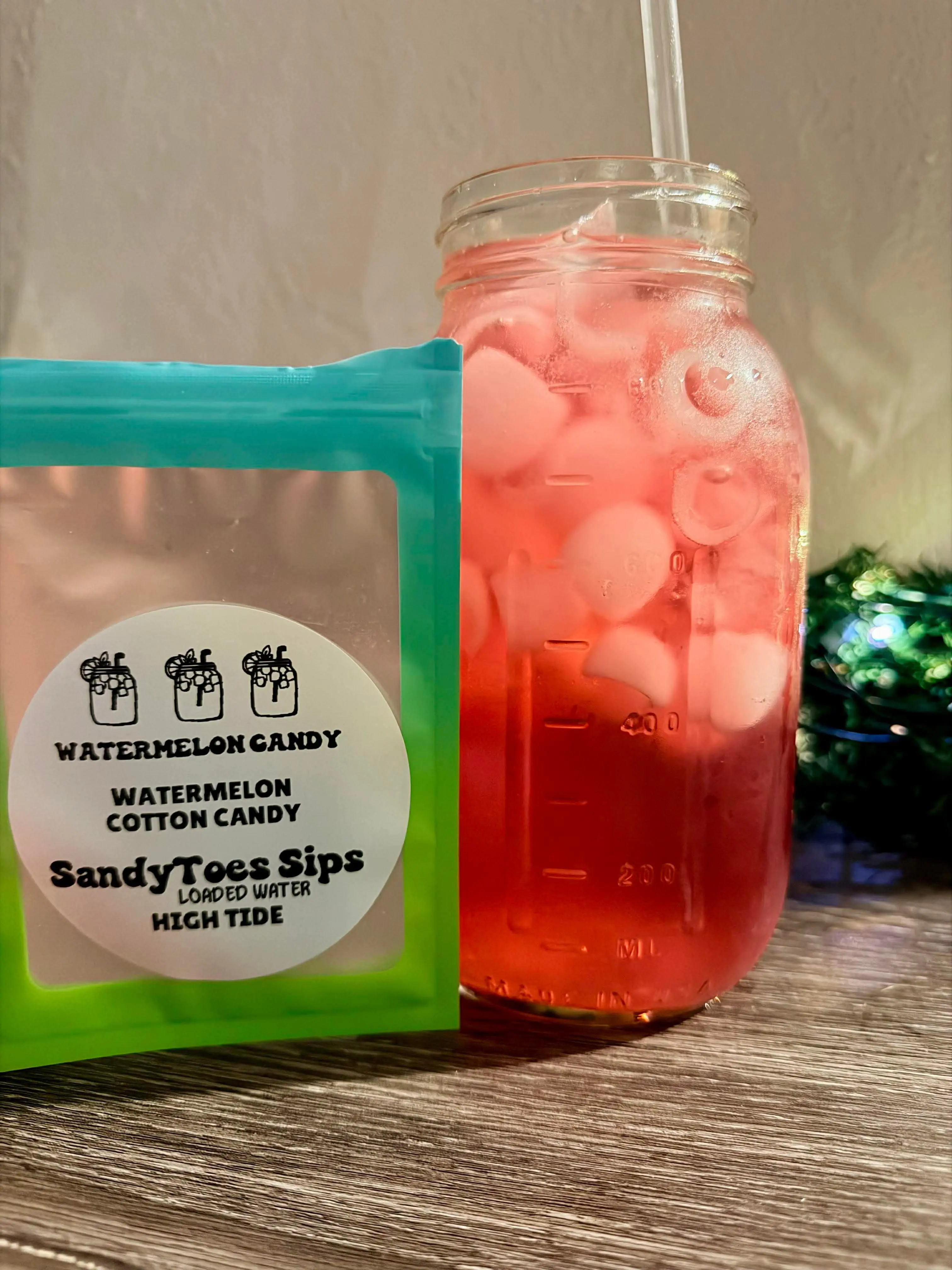 SandyToes Sips Sweet Vitamin Watermelon Candy Loaded Tea & Water, Sugar-Free, Gluten-Free