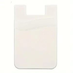 Silicone Phone Card Holder Wallet Case - Stick On Phone Pocket - Holds Cards & Coins - Gift for Father & Boyfriend