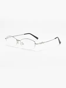 Elegant Metal Frame Eyeglass Accessories Unisex Square Eyeglasses Frame Flat Light Glasses, Ideal for Reading Work Commuting Beach, Retro Y2K Style Gift