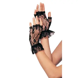Sexy Fingerless Lace Gloves Black 5056