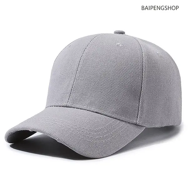 1pcs Wide Brim Flat Bill Baseball Cap for Large Heads Plain Polyester Hat Comfortable Fit Adjustable Classic Casual Headwear All Seasons Lightweight Breathable Accessory for Daily Outdoor Sports Men Women, 55–60 Cm To 62 Cm, 7 Cm Brim