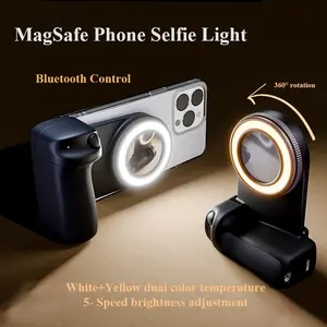 Magsafe Bluetooth-compatible Shutter Phone Hand Grip, Camera Handle Grip for iPhone Vlog, Selfie Stabilizer & Handle, Selfie Stand
