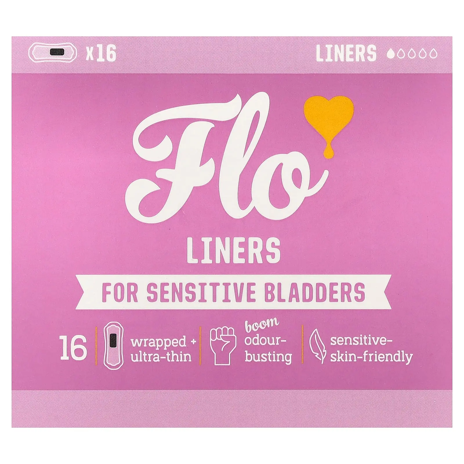 Here We Flo Liners, For Sensitive Bladders, Ultra-Thin, 16 Liners Here We Flo Liners, For Sensitive Bladders, Ultra-Thin, 16 Liners