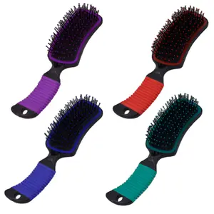 Mane & Tail Brush with Rubber Grip Handle - Versatile Tool for Effective Brushing and Cleaning