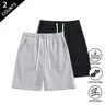 Men’s 2-Pack Loose-Fitting Sweat Shorts - Plain, Basic, Comfortable & Breathable, Extra Baggy, Low-Rise, Minimalist Trendy Streetwear for Casual Lounging