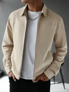 Men's Casual Jacket with Lightweight Insulated Lining, Fleece Lined for Ultimate Comfort, Ideal for Outdoor Activities and Daily Wear, Coats