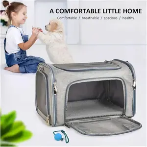 Airline Compliant Pet Carrier for Small Dogs Cats Up To 16 Lbs Soft Sided Foldable Kennel with Safety Strap Ventilation Mesh Easy Fit Under Seat