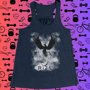 Women's Flowy Racerback Phoenix RIZE Tank Top, Gym Clothes, Workout Tank, Shirts for her, Womans Clothing, Exercise Shirt