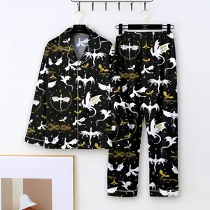 Fourth Wing Pajama Set, Romantasy Bookish Gift, Basgiath War College Pjs, Dragon Rider Sleepwear, Satin Loungewear, Dragon Book Lover Gift outdoorfun