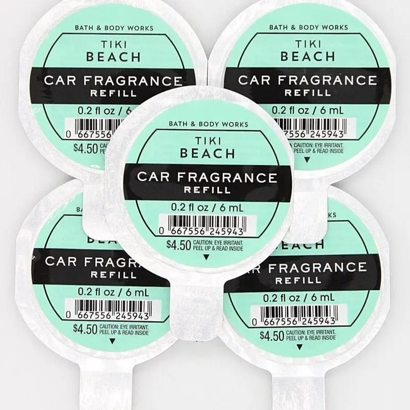 Tiki Beach Car Fragrance Refill 0.2 fl oz 6 mL Scented Air Freshener