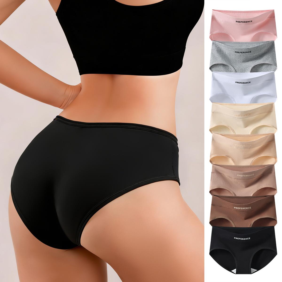 HOTCOM Women's Plus Size Cotton Panties 8/5 Pack – SoHoChic Mid-Waisted Full Coverage Briefs, Soft Breathable Everyday Underwear