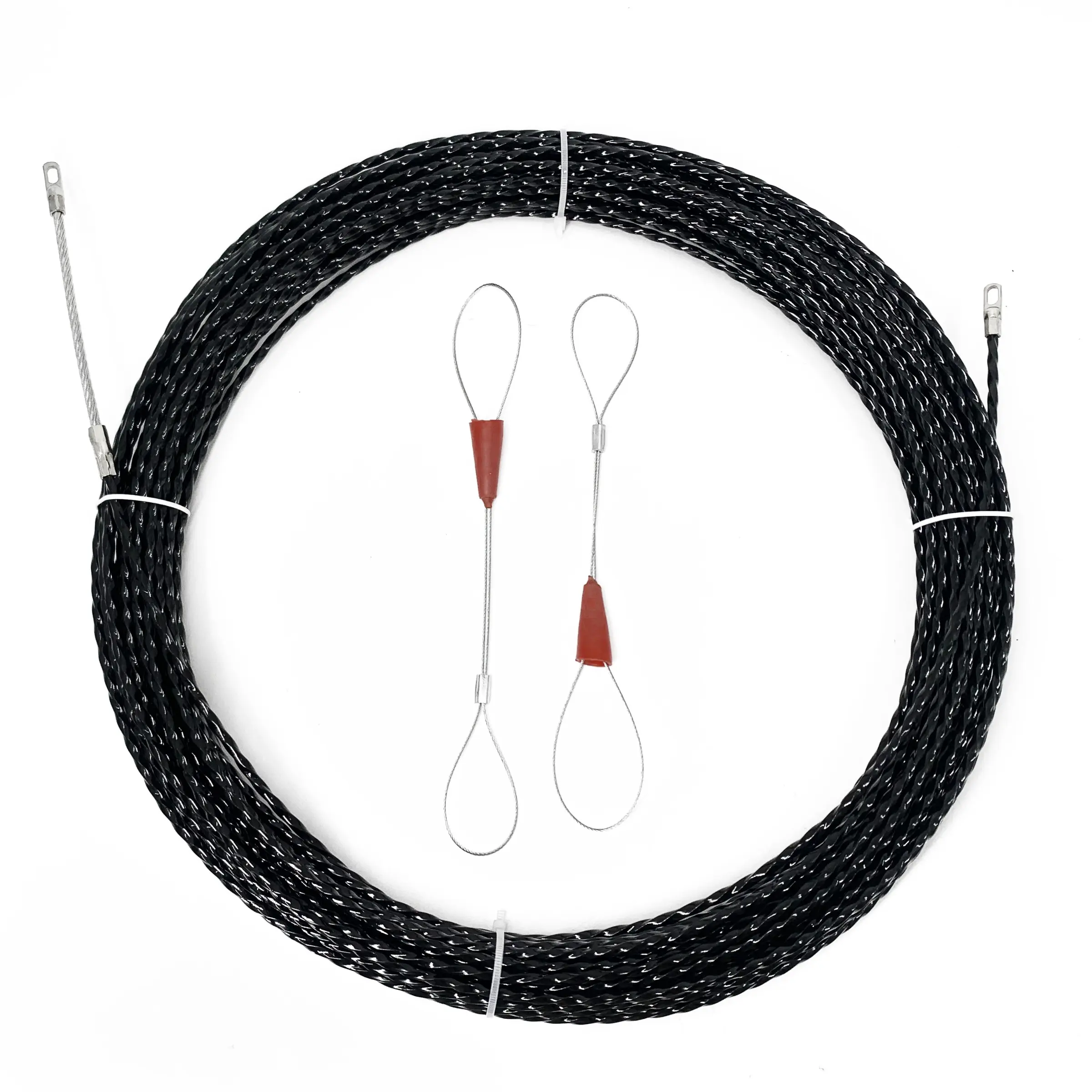 4.3mm 15m 30m Fish Tape Wire Rod Electrical Cable Puller Rod Through Wall Threader Installation Kit