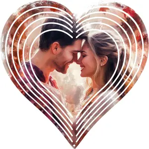 echomerx Multi-Pack Sublimation Wind Spinner Blanks 8" – Metal Hanging Windspinners for Sublimation, Indoor Outdoor Yard Décor Sculpture, Includes Hooks – Sublimate at 385°F