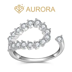 【#103 Island】Moissanite Stackable band ring enhancer Ring Band with 925 Sterling Silver Synthetic Moissanite