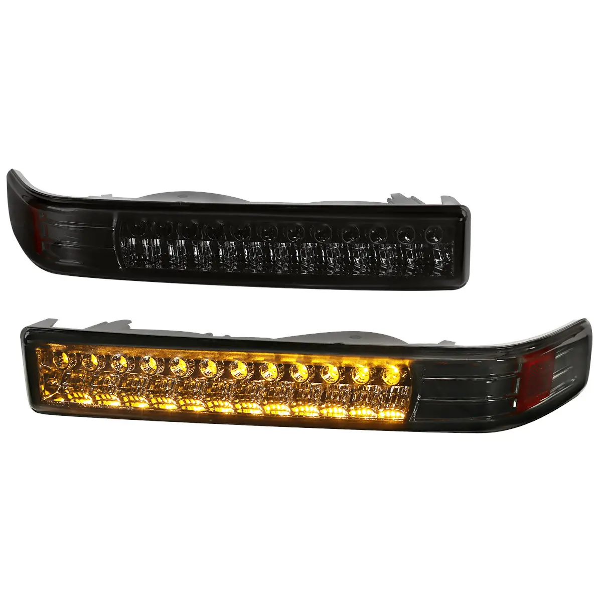 1998-2004 Chevrolet S10/ GMC Sonoma LED Bumper Lights (Chrome Housing/Smoked Lens) 1998-2004 Chevrolet S10/ GMC Sonoma LED Bumper Lights (Chrome Housing/Smoked Lens)