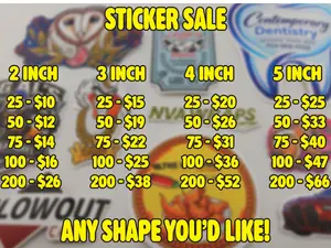 CUSTOM STICKER SALE!