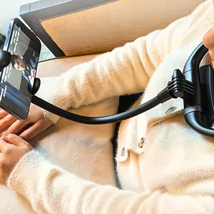 Multifunctional Lazy Neck Phone Holder for Live Streaming and Selfies | Stainless Steel, Ideal for Outdoor Travel Recording
