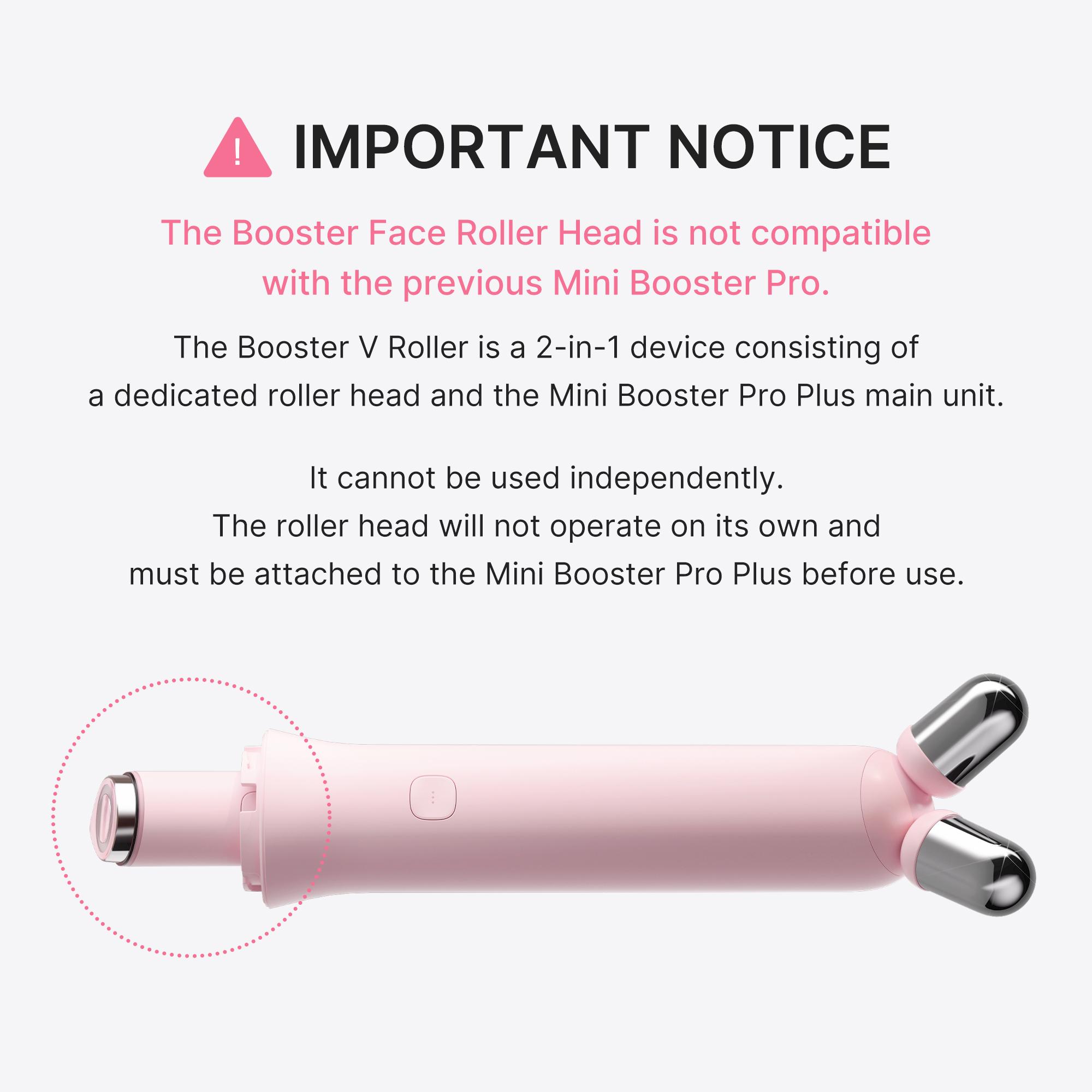 [NEW] [medicube] Booster Facial V-Roller Device - Pink / Beige ㅣMini Booster Pro Plus + Booster Face Roller Head + FREE PDRN Booster GelㅣK-beauty Facial Device for skin definition, plump-looking appearance, puffiness, and skin relaxion