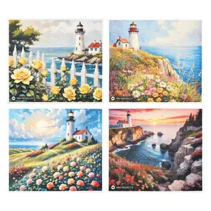 Yay Novelty 3716 Eco Friendly Swedish Dishcloth for Kitchen, Lighthouse - Pack of 12