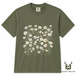 Comfort Colors Shirt, Daisy Floral Graphic T-Shirt - Wildflower Aesthetic Tee, Cottagecore Flower Shirt, Cute Nature Lover Tee, Vintage Botanical Graphic Tee, Spring Summer Outfit, Soft Washed Cotton Shirt, Unisex Comfort Colors Tee