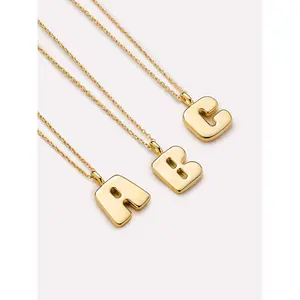 Sterling Silver - Bubble Letter Necklace