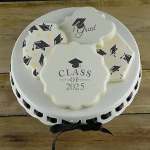 Graduation Day Party Cookie Stencils 3 Stencil Sheet Value Bundle for Cookies Cupcakes Cards Paper Fabric Class of 2026