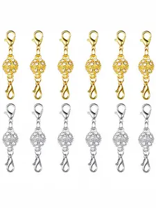 Magnetic Necklace Clasp, Necklace Jewelry Extender with Strong Magnet, Fashionable Diy Jewelry Making Accessories for Women & Girls, Adjustable Metal Chain