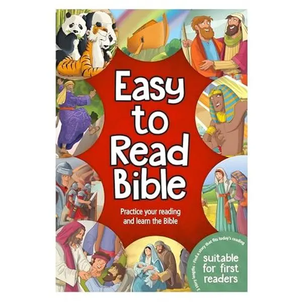 USED Book - Easy To Read Bible practice your reading and Learn the Bible by Jacob Vium-Olesen (Hardcover) - english