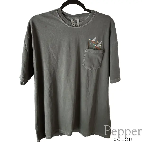 Mallard Ducks Comfort Colors Pocket Tee Casual Comfortable