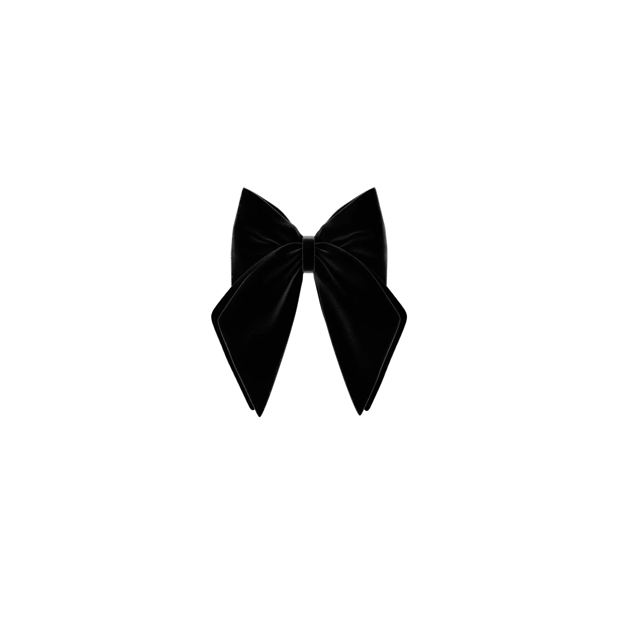 Ankle Bow Coal Velvet Clip