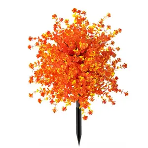 Autumn Eucalyptus Ground Stake Artificial Floral Decoration, Greenery Eucalyptus Leaf Ground Pin, Outdoor Garden Courtyard Decor
