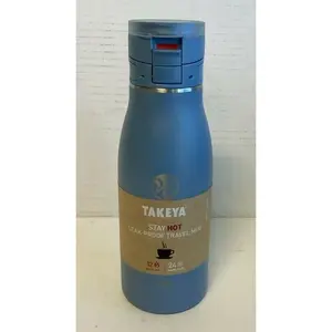 Takeya 17 Oz Leak Proof Insulated Travel Mug BLUESTONE BLUE WATER BOTTLE 17OZ