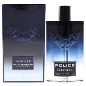 Police Deep Blue By Police - Fragrance For Men - Bold, Refreshing Scent - Top Notes Of Bergamot And Black Pepper - Middle Notes Of Orange Blossom And Nutmeg - Base Notes Of Vanilla - 3.4 Oz EDT Spray