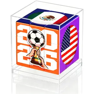 Soccer Sports 3x3 Cube Puzzle - Brain Teaser Toy & Decorative Gift for Sports Fans-Graduation Season Gifts